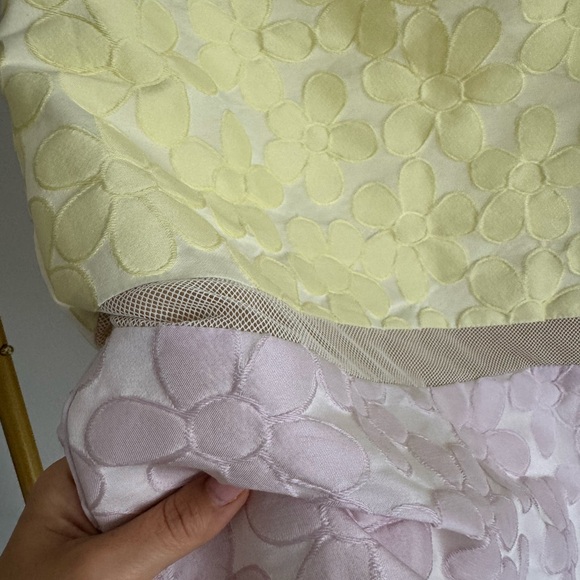 Vintage Donna Ricco Silk Yellow Floral sleeveless Dress Women’s Sz 8 - Picture 4 of 5